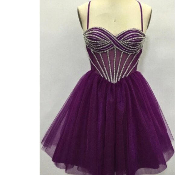 ✨ NEW Beaded Bustier Tulle Mini Dress - Picture 2 of 7